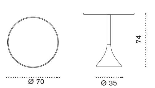 Круглый стол из тикового дерева и бетона Ethimo ARCH-00113009 - Вид №6