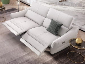 3-местный кожаный диван