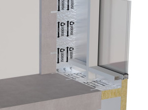 Пассивная система пожаротушения из минеральной ваты для разделения в системах навесных стен