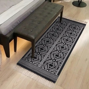 Коврик грязезащитный KREAFORTA Cauvery 60x120 см хлопок цвет белый