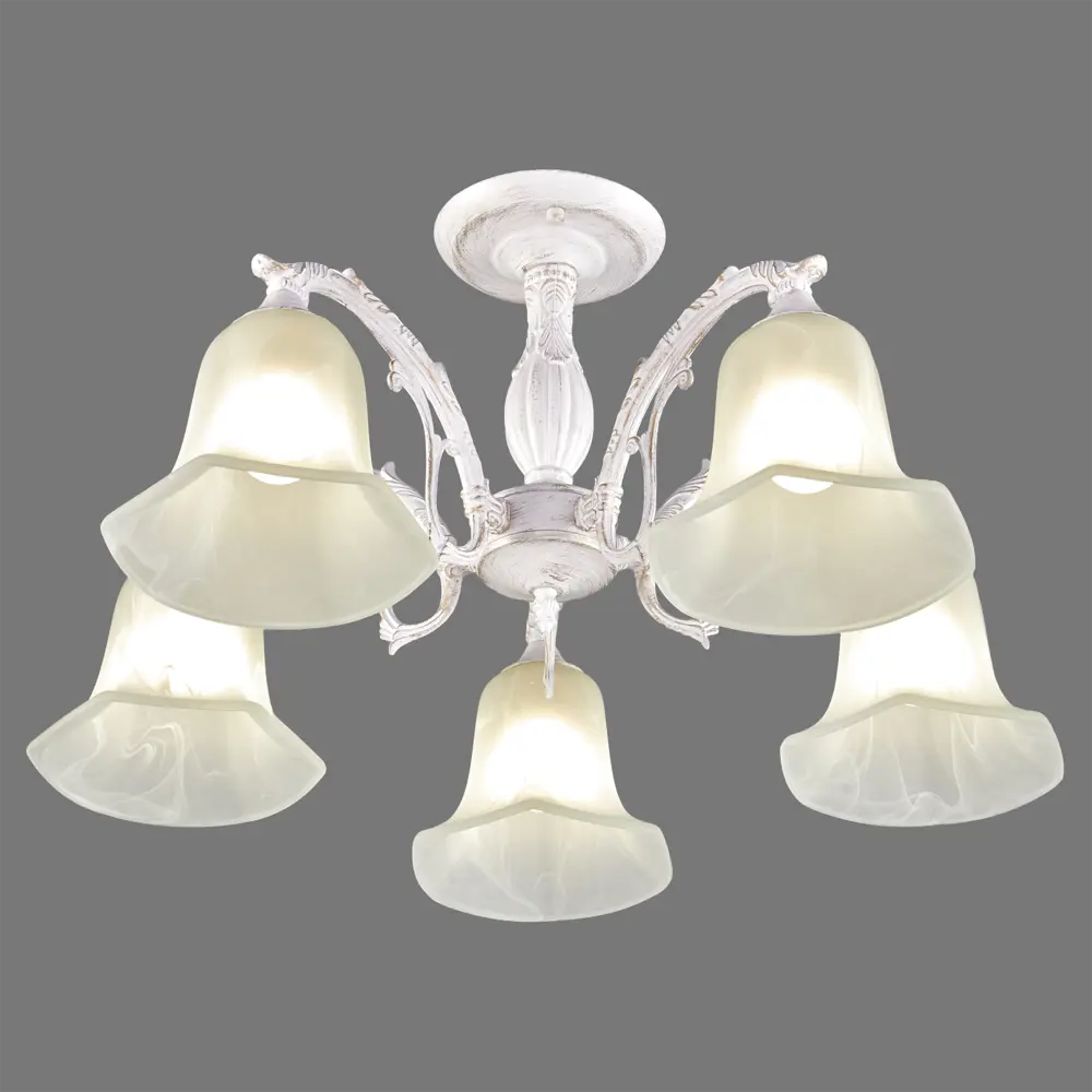 Люстра потолочная Ариадна 5 ламп 15 м² цвет белый DE CITY STLM-2019188 - Вид №3