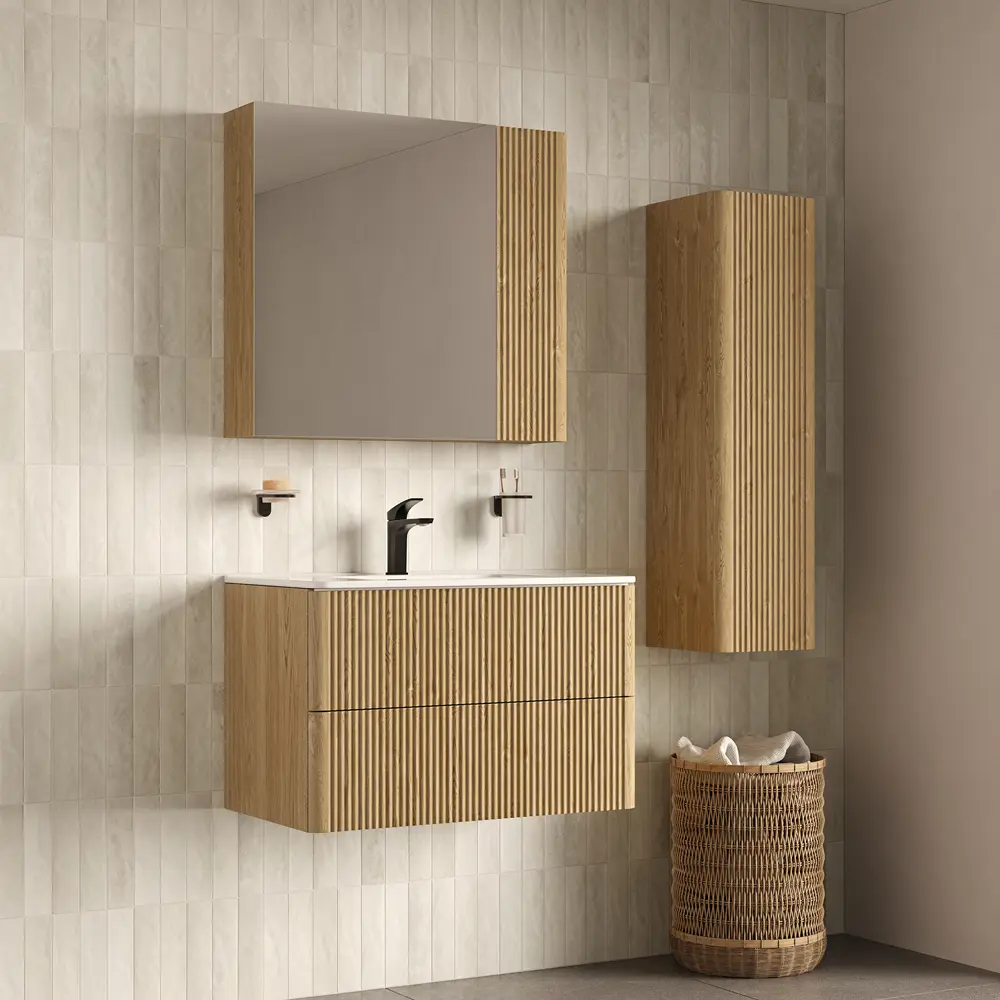 Корпус зеркального шкафа Iddis Lahta LAH80V0i99 72x80x15 см цвет дуб светлый STLM-2058857 - Вид №3