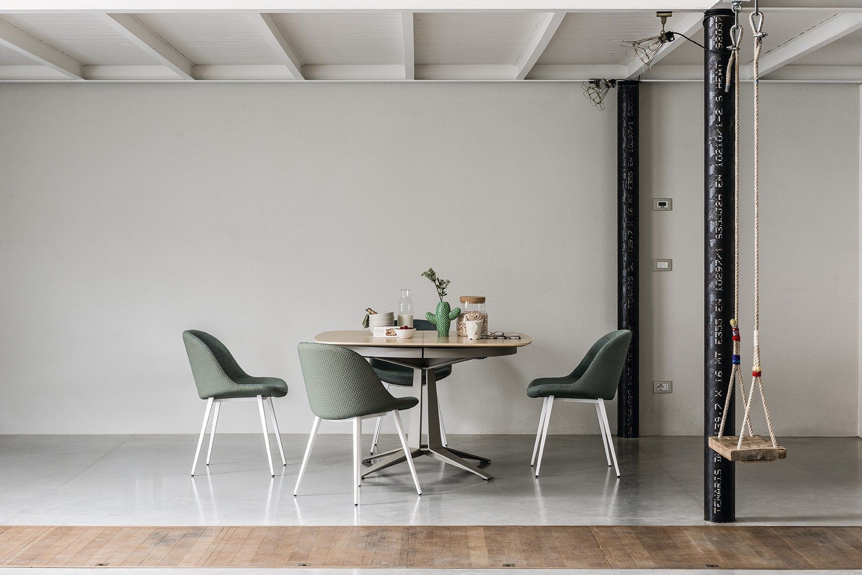 Мягкий металлический стул для ресторана Midj Sonny ARCH-00006571 - Вид №2