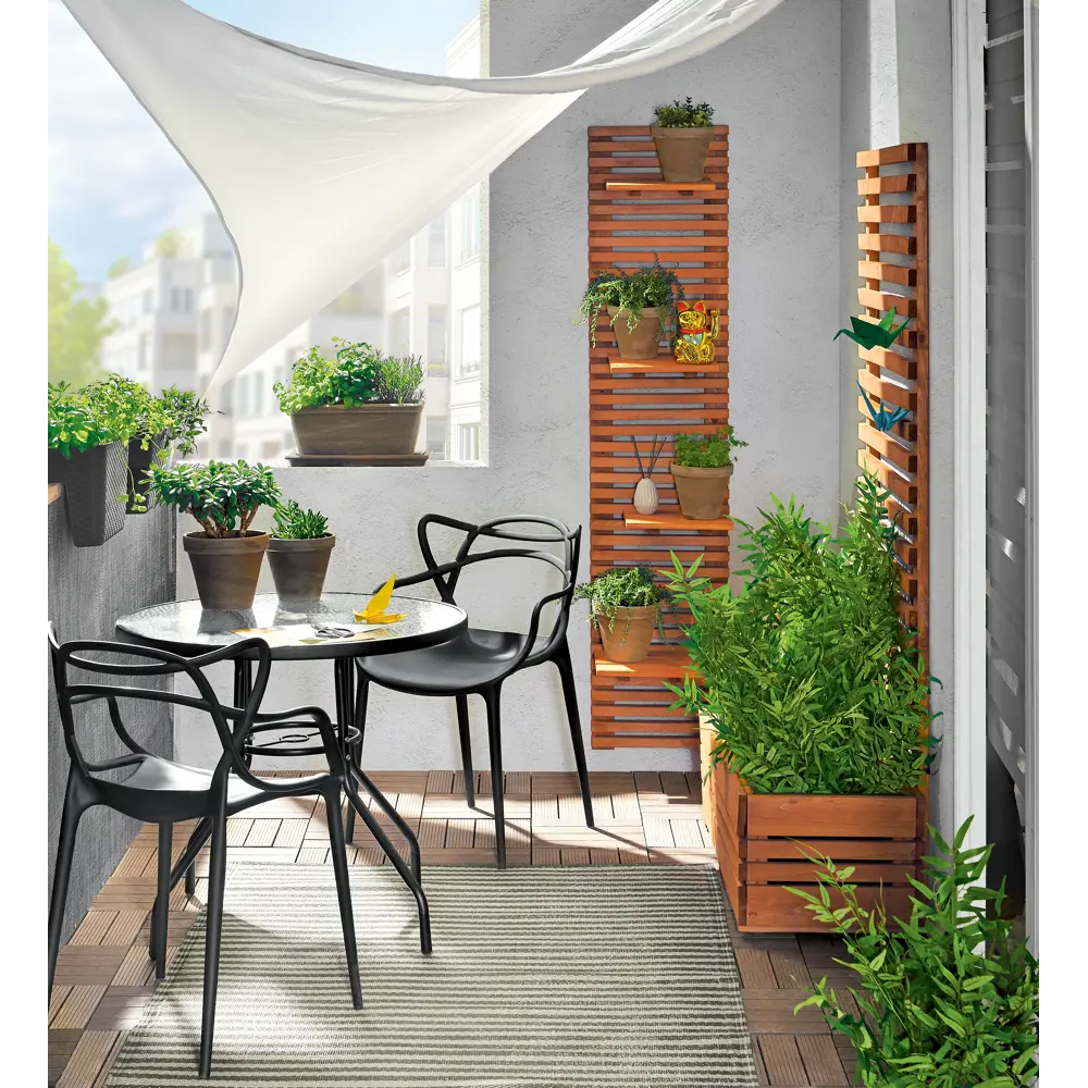 Садовая плитка ДПК 30x30 см шоколад Santreyd STLM-2184673 - Вид №9