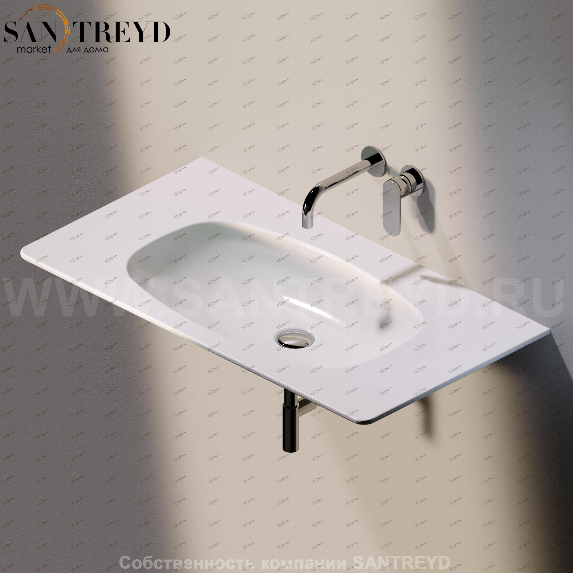 ND90L.9016 Подвесная раковина настенная прямоугольная Ceramica Flaminia Nuda белая