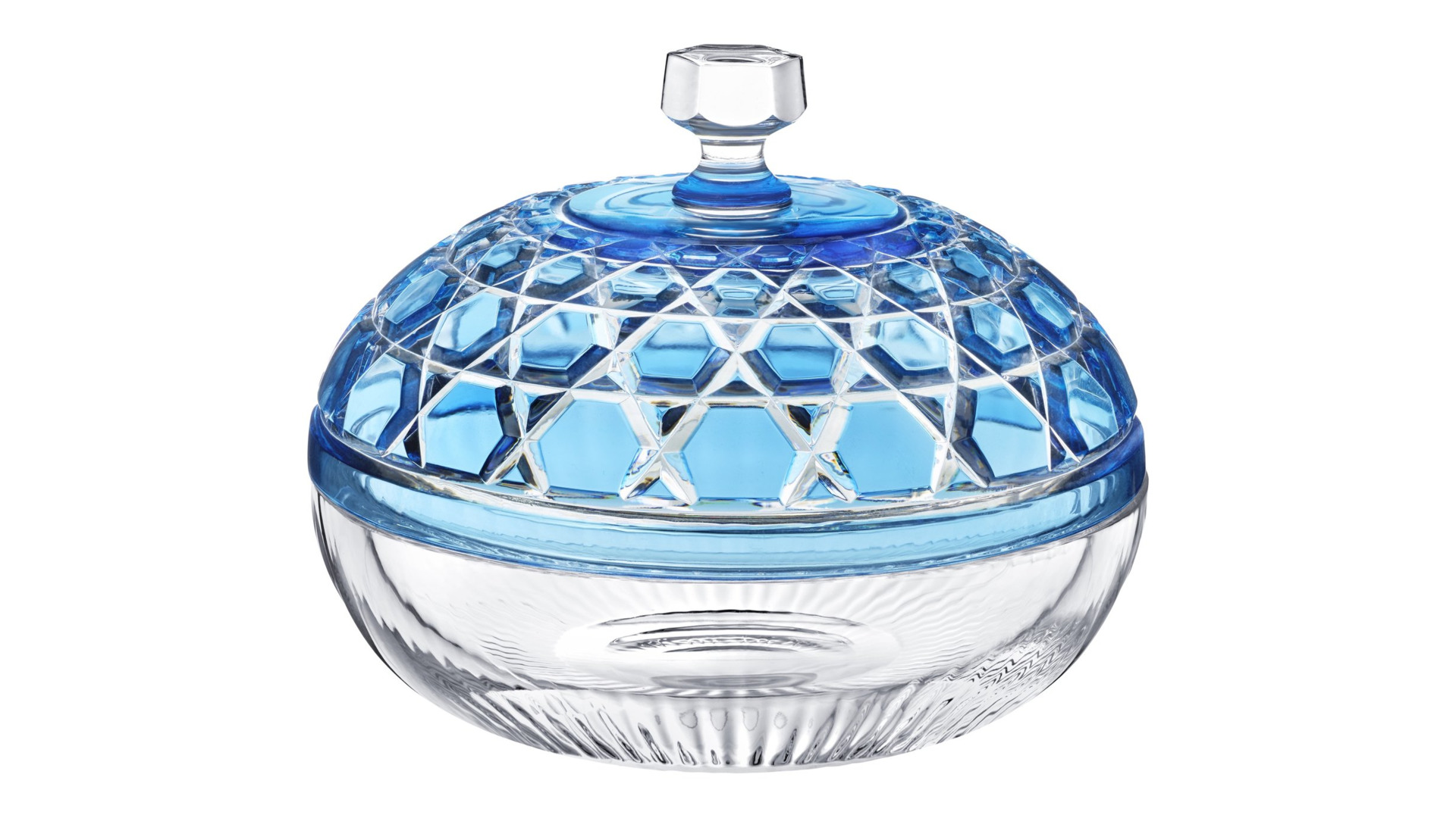10660766 St. Louis Конфетница St. Louis "Ройал" 10,3см (голубой) Хрусталь  - Вид №1