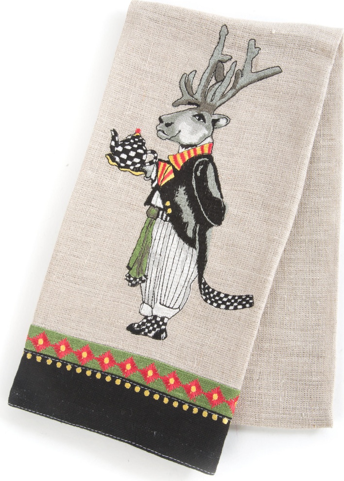 10654437 Mackenzie-Childs Полотенце для гостей Mr. MOOSELY Ткань 