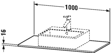 XS060E07575 XSquare Консоль Лен, декор Duravit - Вид №1