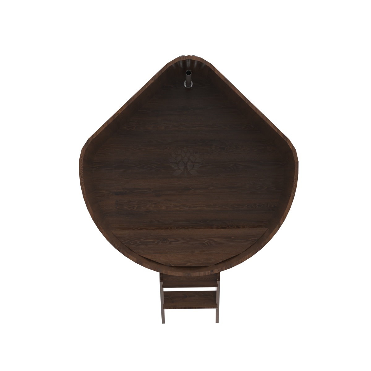 1362 Купель угловая из дуба 1,37х1,37х1,0 морёная Alyarus  - Вид №4