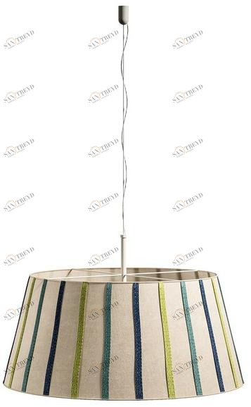 Caroti Подвесной светильник с прямым светом из ткани Via montenapoleone 3033 