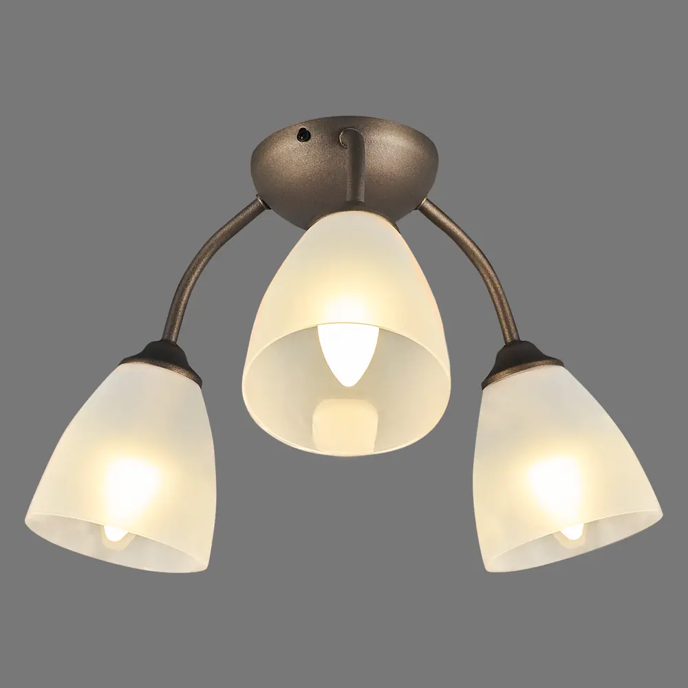 Люстра потолочная «Найс дарк», 3 лампы, 6 м², цвет бронзовый графит Vitaluce STLM-2063820 - Вид №3