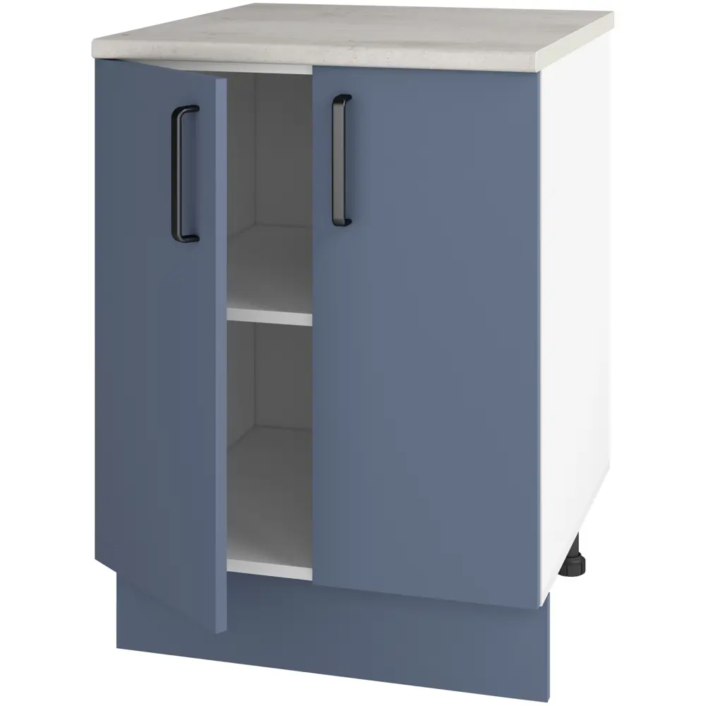 Кухонный шкаф напольный Нокса 60x85x60 см ЛДСП цвет голубой Santreyd STLM-2007651 - Вид №2