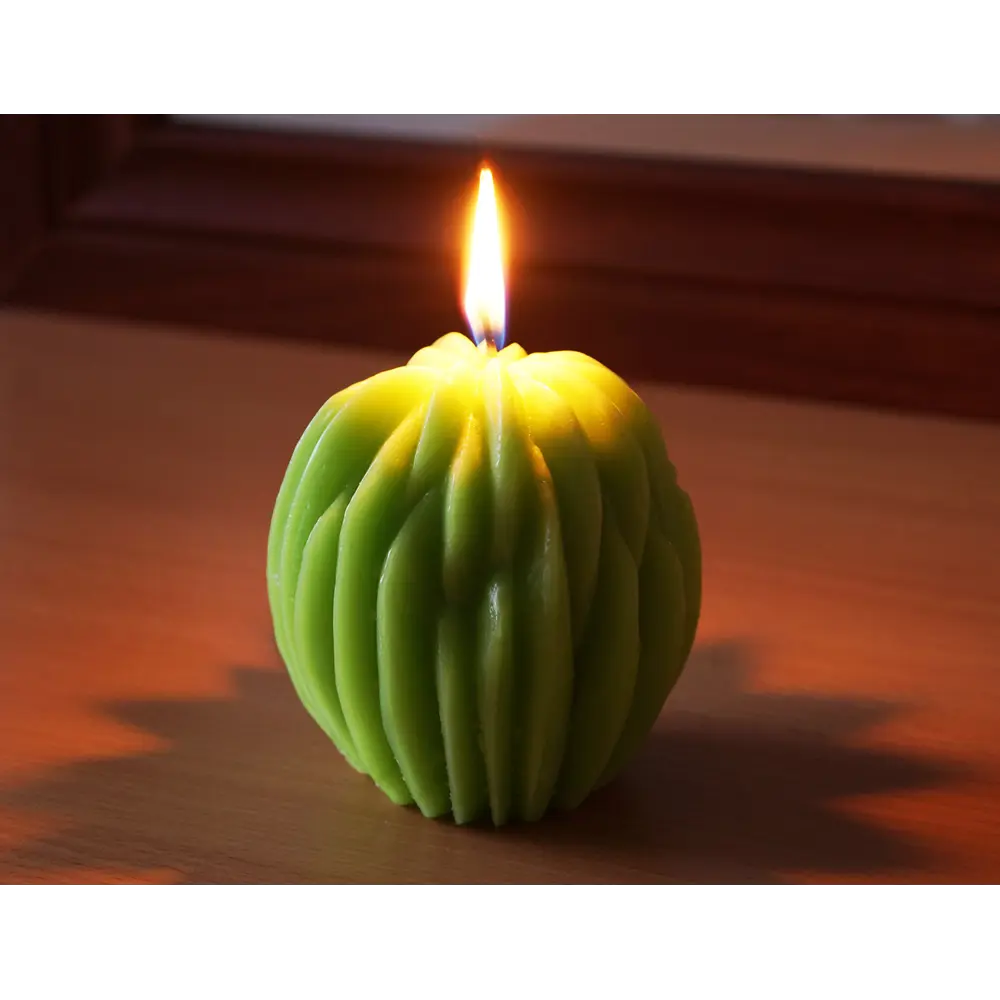 Свеча столбик Артишок зеленая 12 см EVIS STLM-2054798 - Вид №1