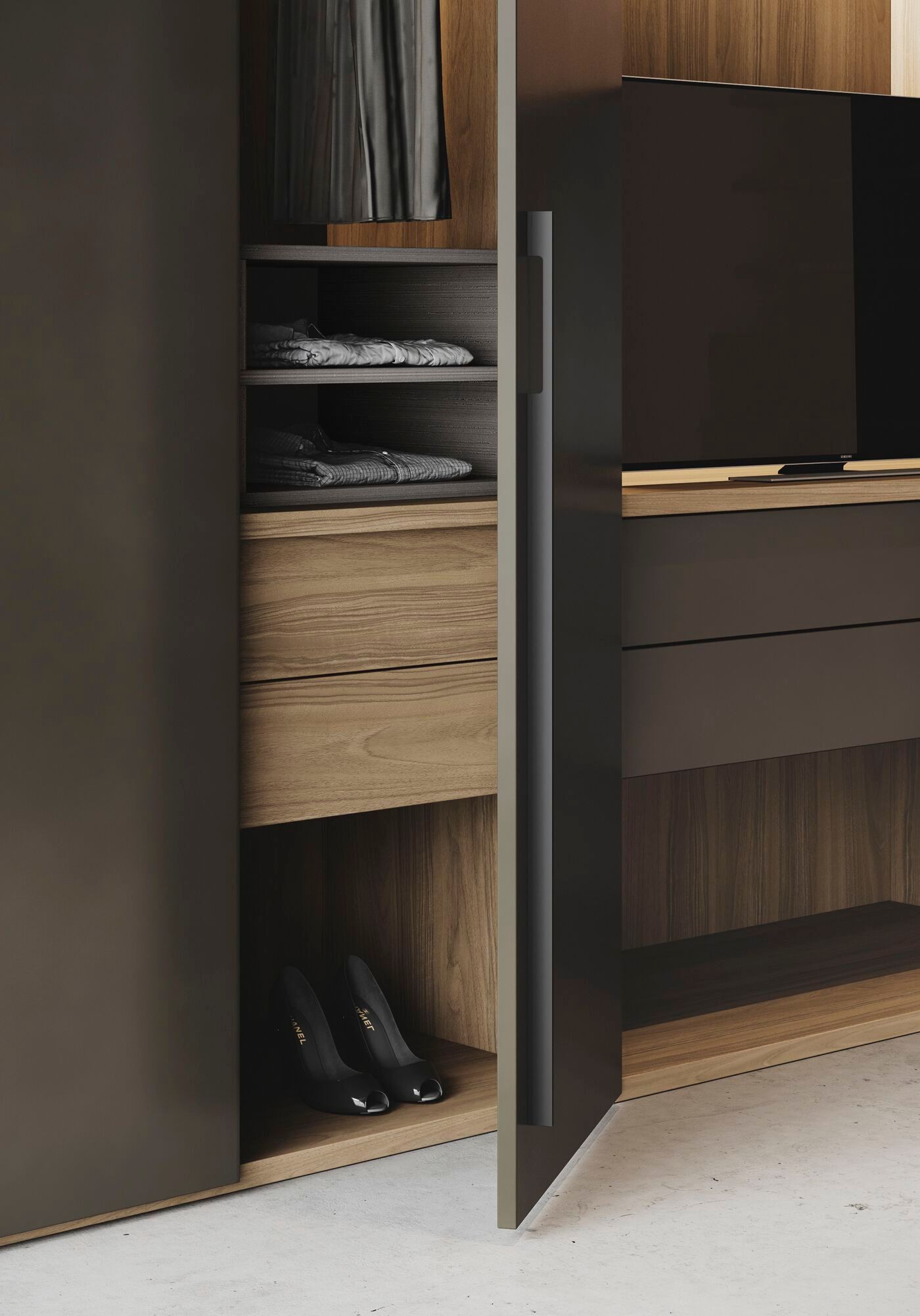 Индивидуальный двухкамерный секционный шкаф Guzzini & Fontana FLAT ARCH-00011056 - Вид №1