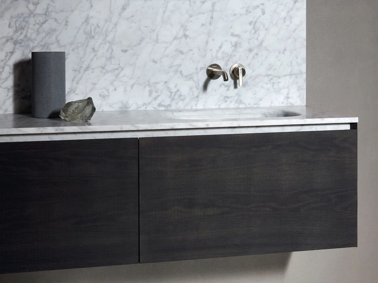 Деревянный шкаф для умывальника с дверцами с зеркалом Inbani слой ARCH-00140341 - Вид №4