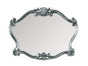 Настенное зеркало с металлической рамкой