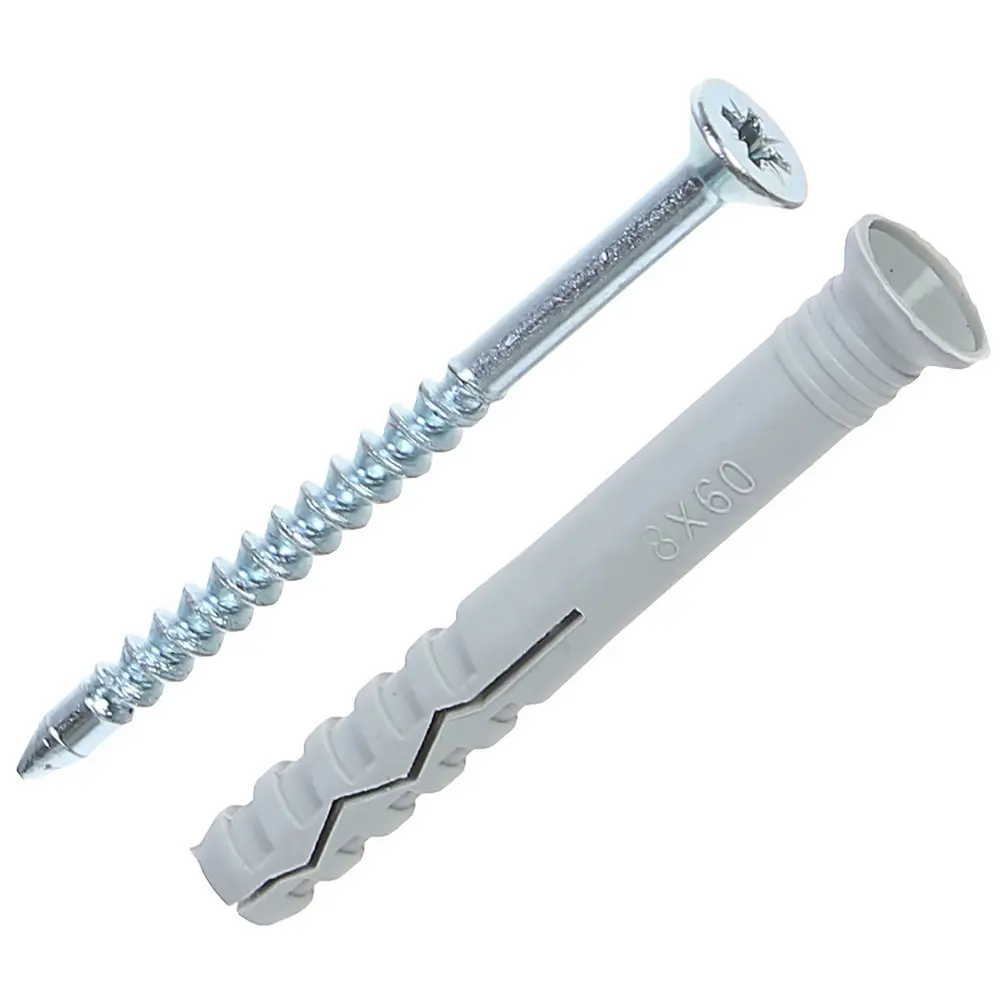 Дюбель-гвоздь потайной Standers 8x60 мм нейлон цвет серый 6 шт STLM-2059293