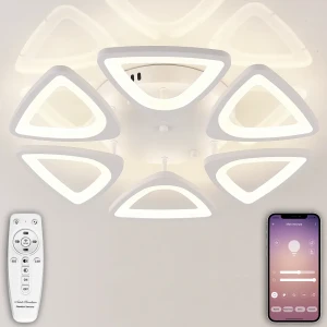 Люстра потолочная Innovation Style 25 м² регулируемый белый свет цвет белый, Bluetooth/управление со смартфона и пульта 85416286 STLM-2205025