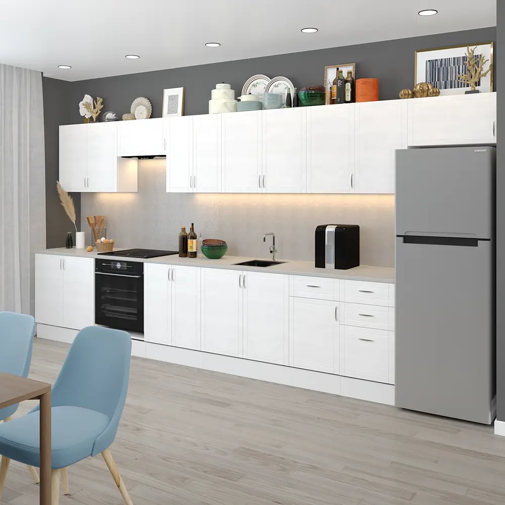 Кухонный шкаф навесной Агидель 60x67.6x29 см МДФ цвет белый DELINIA STLM-2036533 - Вид №7