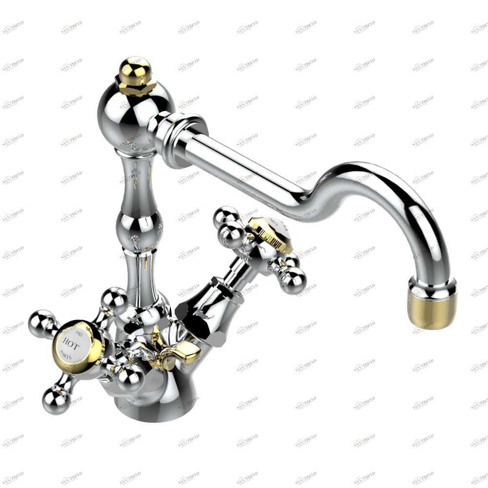 G25-2155 Смеситель для раковины на одно отверстие с донным клапаном Thg-paris 1900 G25 2155 CAT.A