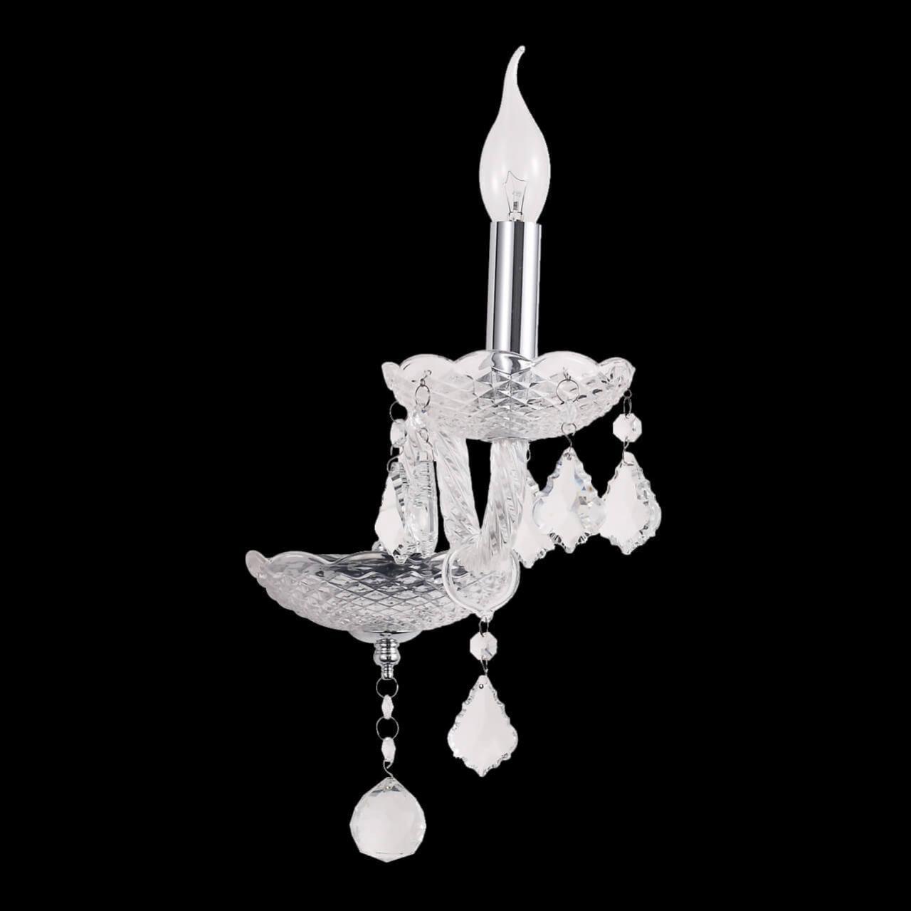 Бра с подвесками хром "Селена" 482026601 MW-LIGHT СВЕЧА 00-3930270 Прозрачный;хром  - Вид №1