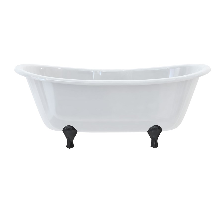 Burlington Двухсторонняя ванна Bateau с роскошными ножками с ножками Luxury Arc в белом цвете L2W T10F  - Вид №8