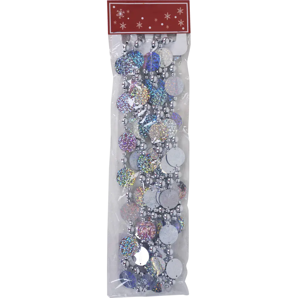 Бусы круглой формы серебристые 270 см Santreyd STLM-2045658 - Вид №1