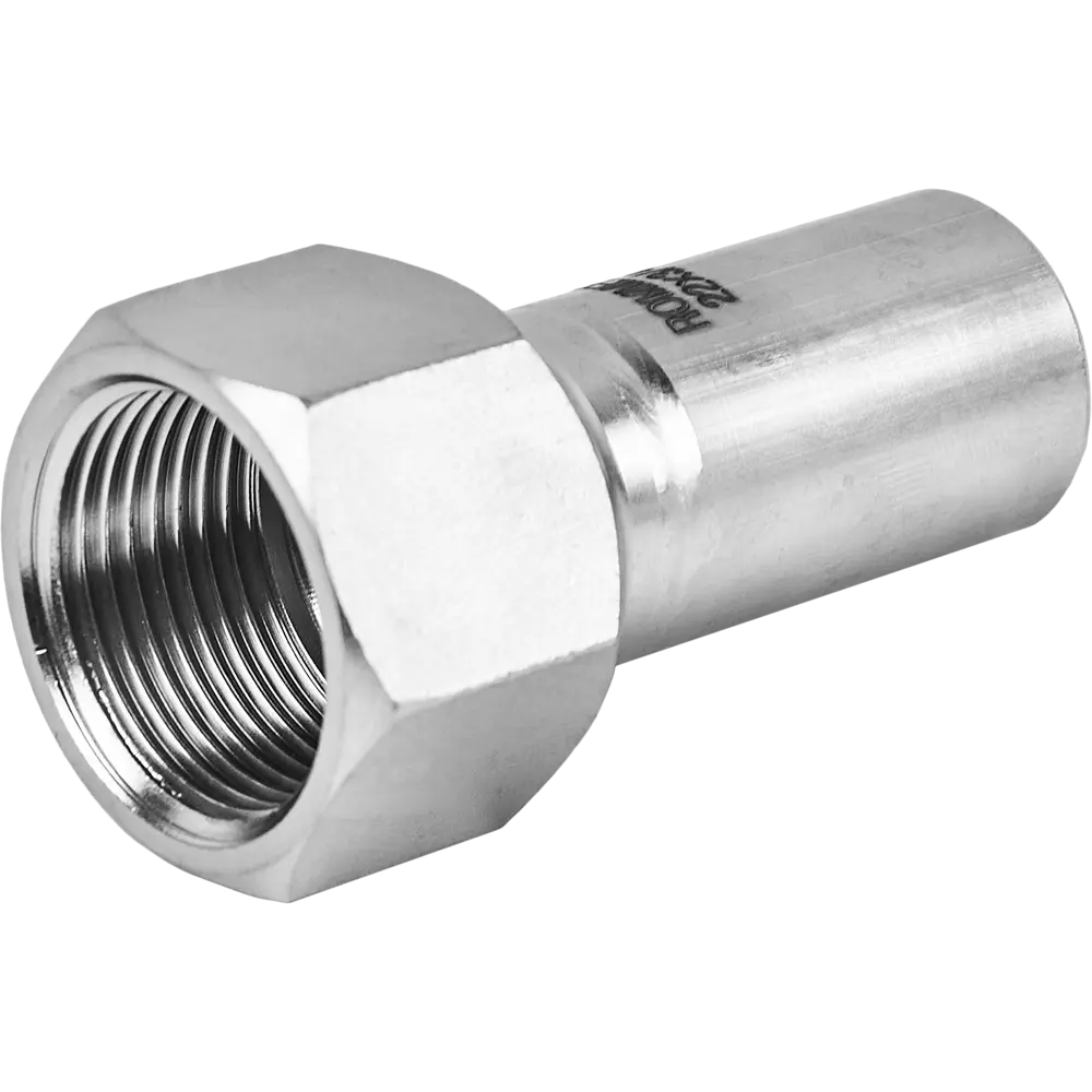 Муфта переходная Rommer 3/4"x22 мм НПр-ВР нержавеющая сталь STLM-2012821 - Вид №2