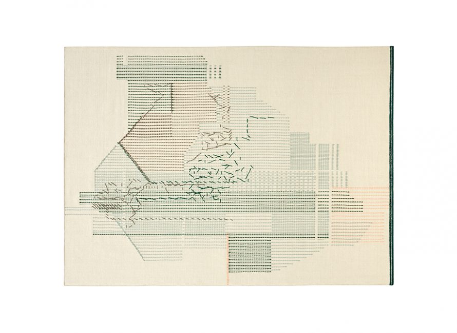 072816 Ковер Composition Green GAN Backstitch - Вид №2