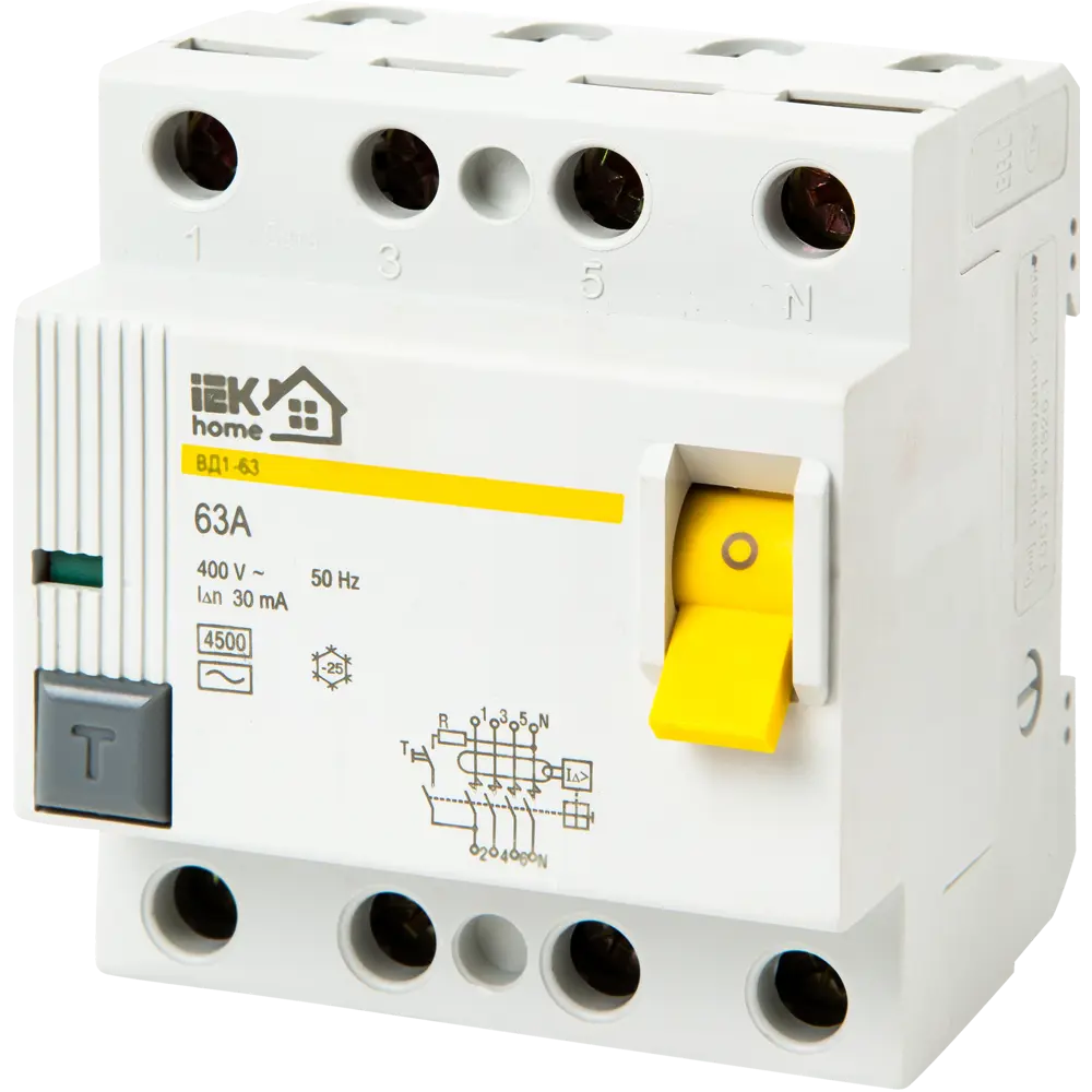 IEK HOME УЗО ВД1-63: защита от токов утечки для дома 18072627