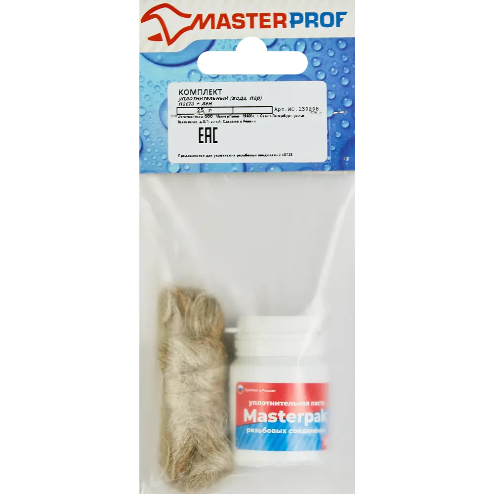 Паста уплотнительная Masterpak для воды 25 г со льном Santreyd STLM-2209590 - Вид №4