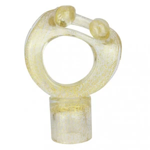 1613 ORIGINALMURANOGLASS Скульптура Танец любви - автор Andrea Tagliapietra - муранское стекло с золотом 14 см