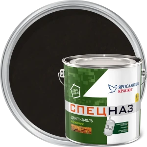 Грунт-эмаль по ржавчине 3 в 1 Ярославские краски Спецназ цвет чёрный 3 л
