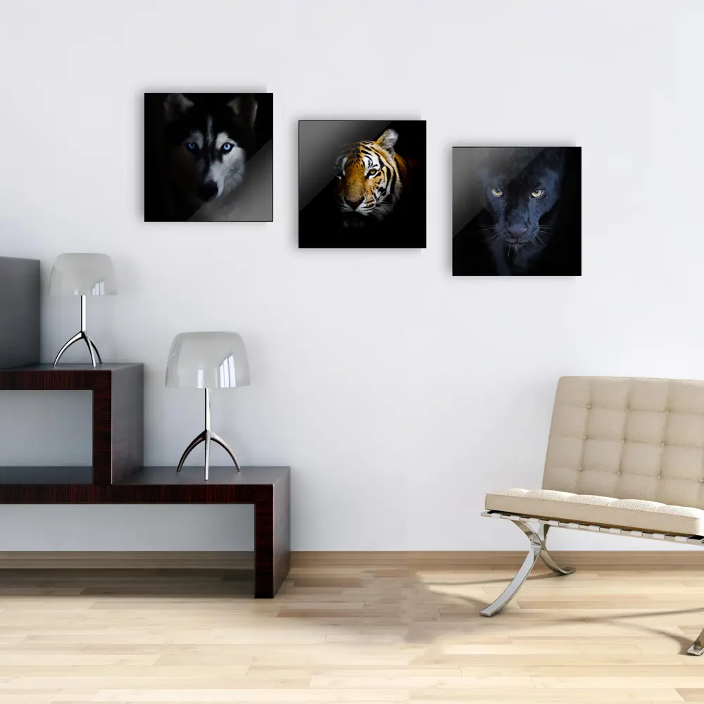 Картина на стекле Непобедимый тигр 40x40 см 82242420 STLM-2033575 ARTABOSKO  - Вид №5