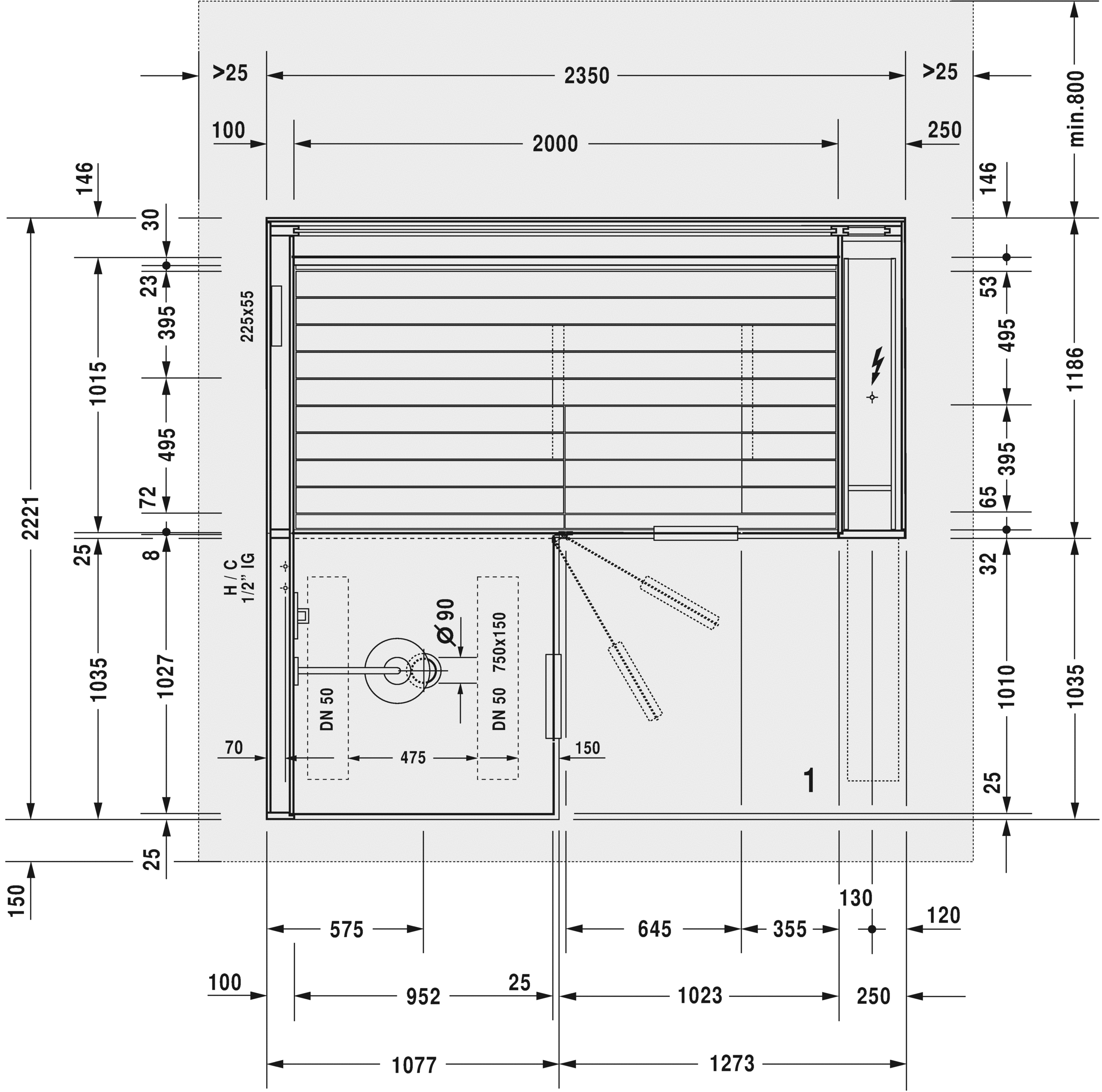 7504..002011000 Inipi Сауна Inipi Ama, отдельно стоящая Белый глянцевый декор Duravit  - Вид №4