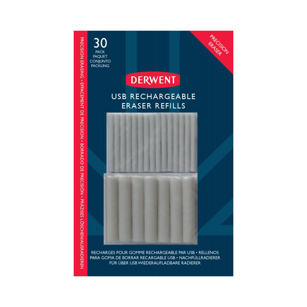 2305811 Набор сменных ластиков для электрического ластика с USB-зарядкой 30 шт. Derwent 