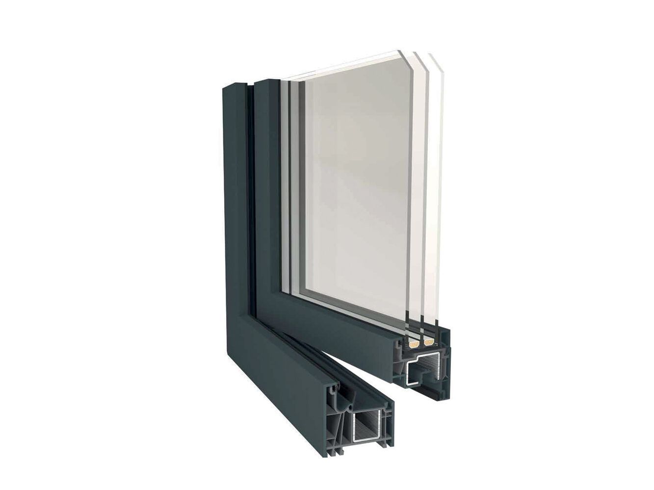 ПВХ створки окна Caiframe SHINE ARCH-00035188