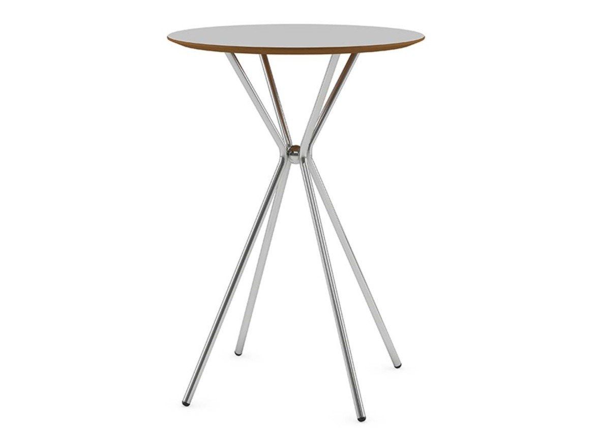 Высокий круглый ламинированный стол с металлическим основанием Ersa Kilig ARCH-00034273 - Вид №3