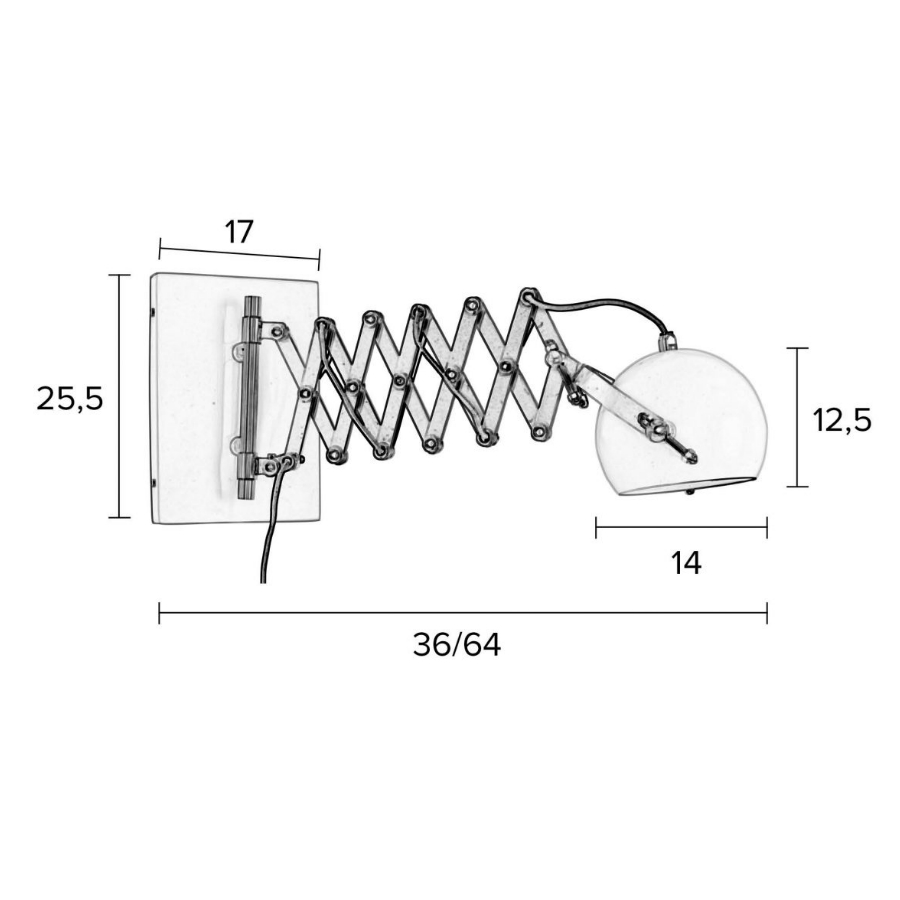 Лампа настенная Sarana, белая White Label Living 5400033 - Вид №7