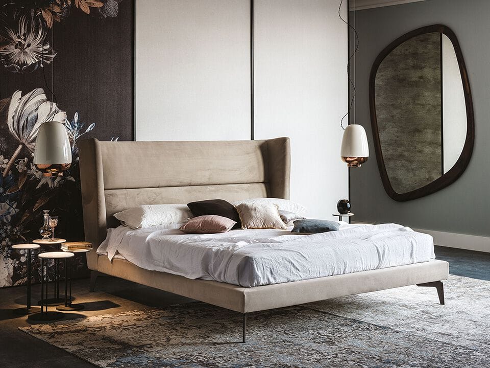 Двуспальная кровать с высоким изголовьем Cattelan italia LUDOVIC ARCH-00033992 - Вид №1