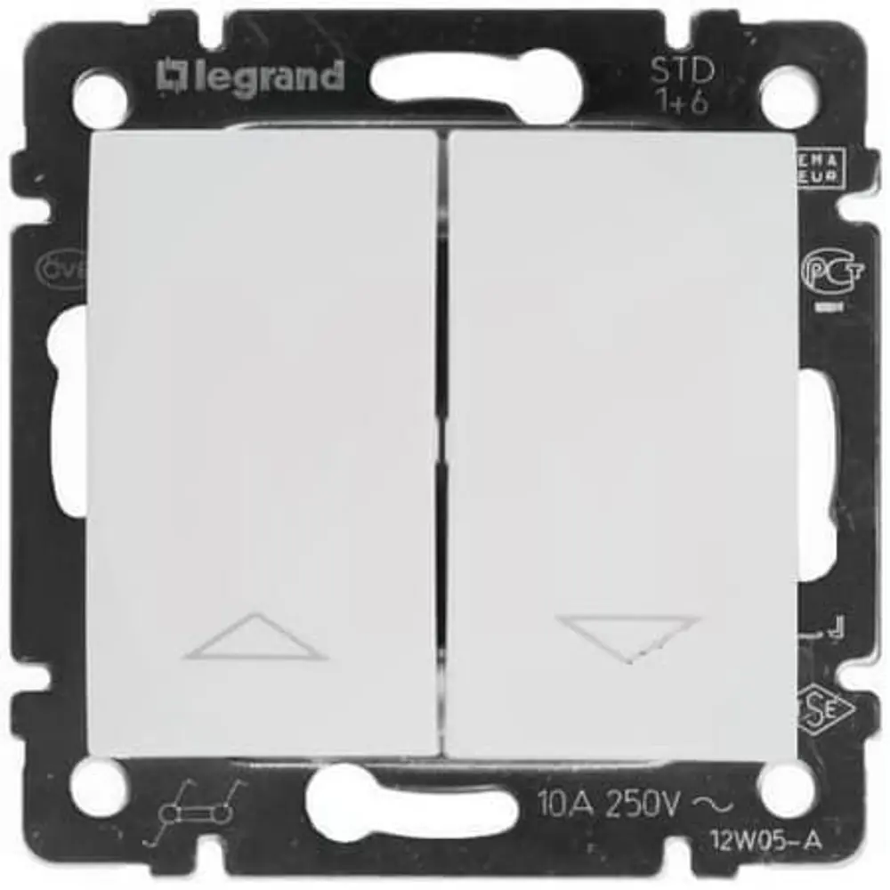 Выключатель для жалюзи Legrand VLN, цвет белый Valena STLM-2197842