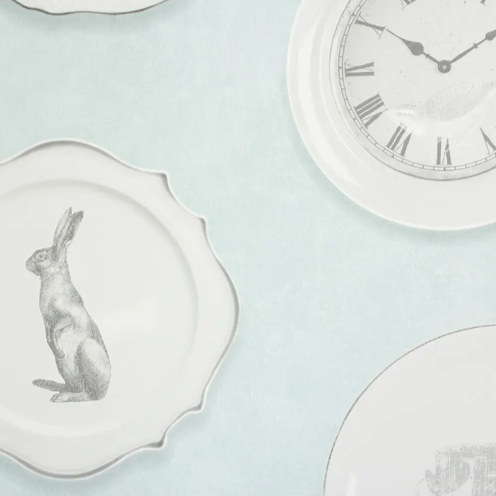 Обои на флизелиновой основе Тарелки 0.53х10 м цвет бирюзовый Ra 512021 Rasch Deco Relief STLM-2137446 - Вид №2