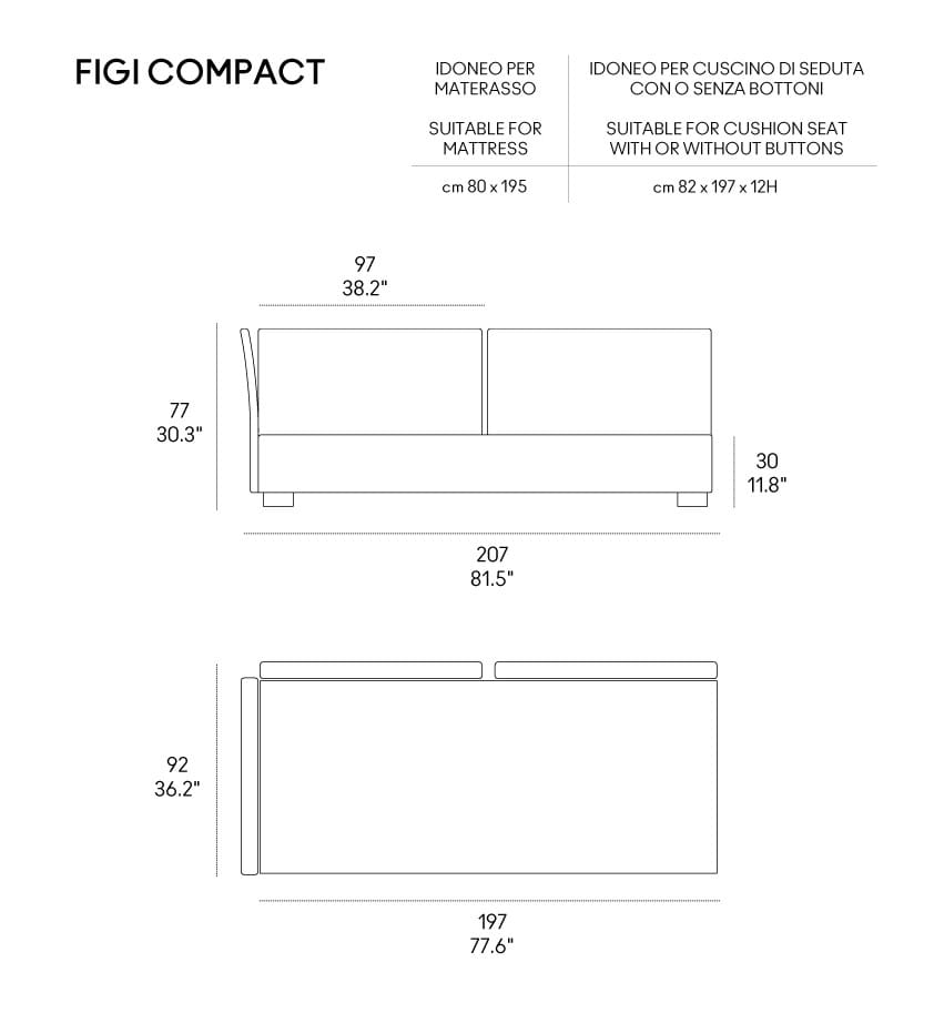 Одноместный диван-кровать из ткани Casamania & Horm Фиджи ARCH-00070581 - Вид №10