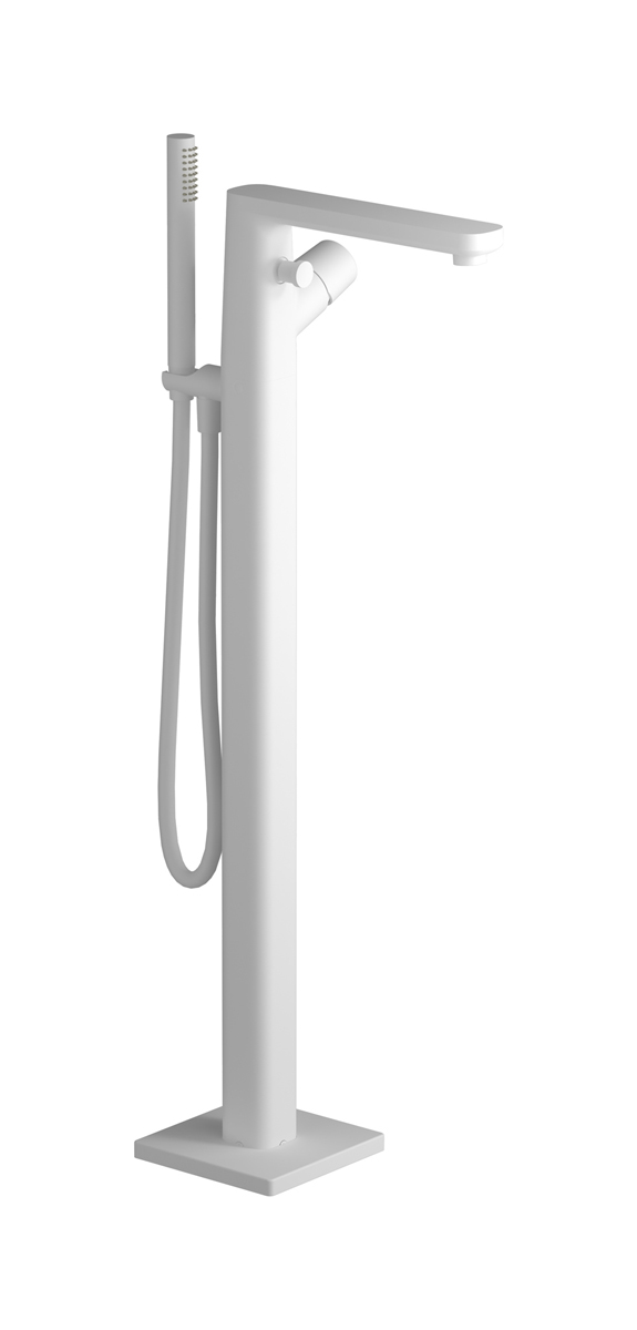 Напольный смесиель для ванны с встроенным душем. WE ARE IB aa220np Matt White TAAAC