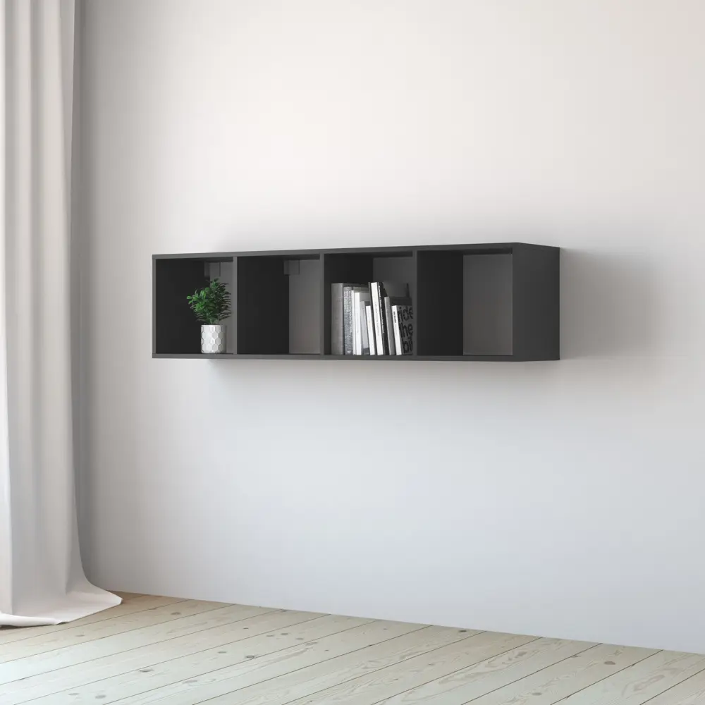 Стеллаж SPACEO KUB 4К, 36х139х31,7 см, цвет графит STLM-2063131 - Вид №6