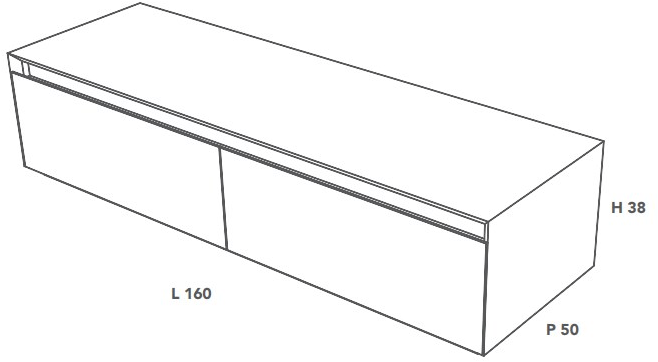 Italgraniti Напольный шкаф для ванной из керамогранита с ящиками Italgranitilive Dloft00001 - Вид №5