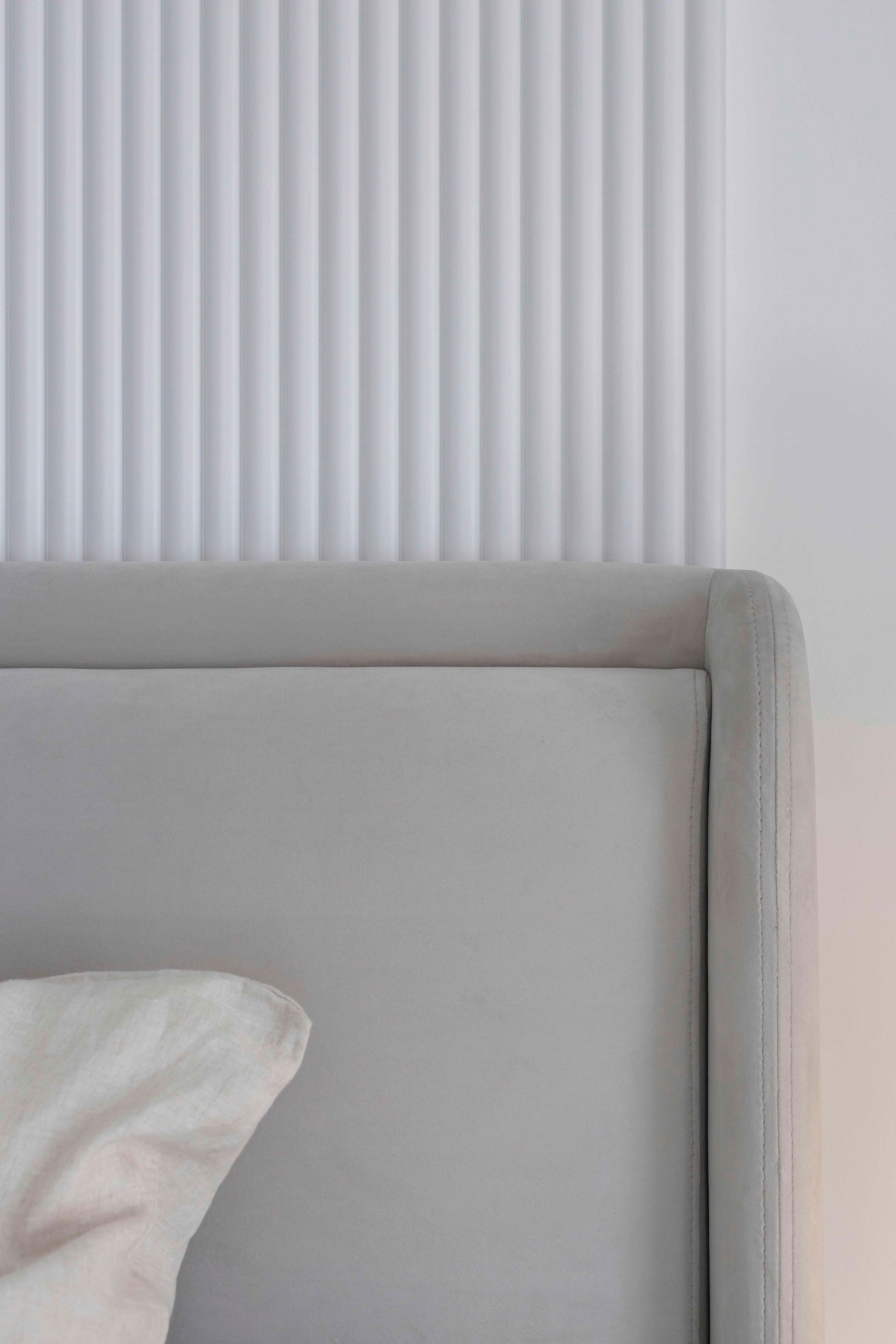 Двуспальная кровать из ткани с мягким изголовьем Stylish Club Porto ARCH-00034730 - Вид №12