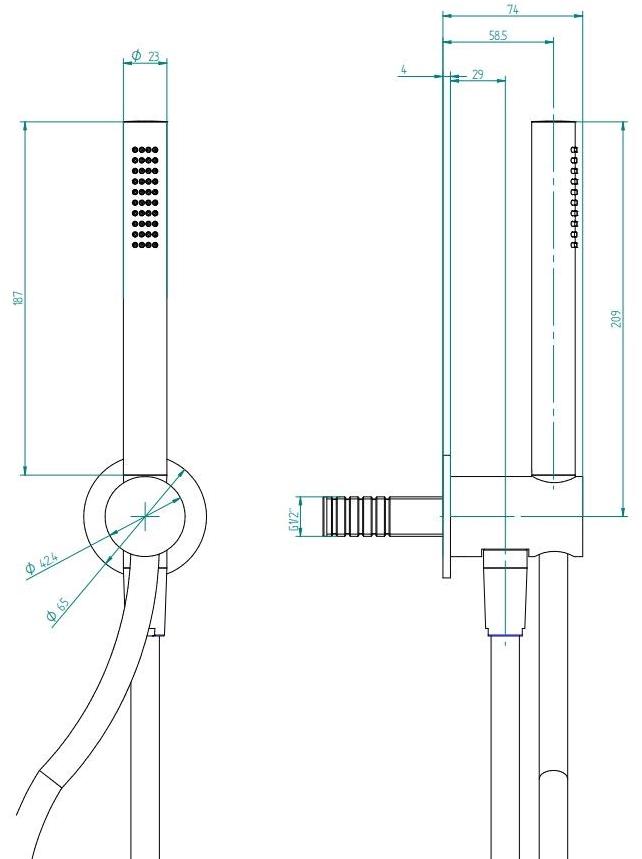 ZAZZERI Смеситель для душа на 3 отверстия с ручным душем Z316 sun-id-1450696 - Вид №2