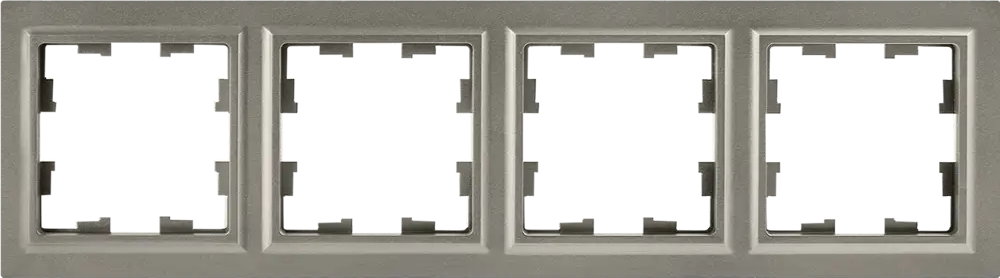 Рамка IEK Brite-4 для розеток и выключателей в стальном исполнении 87761352