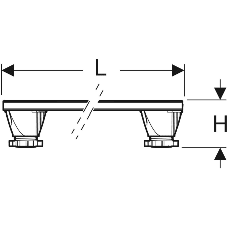554.962.00.1 Монтажный комплект Geberit для душевых поддонов со структурой натурального камня, от 140 см Geberit  - Вид №6